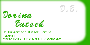 dorina butsek business card